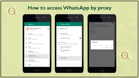 How to access WhatsApp by proxy .